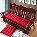 GGoty Coussin de banc 2 ou 3 places, 8 cm d'épaisseur, 80/100 cm, coussin rectangulaire pour chaise balancelle (100 x 40 cm, rouge)