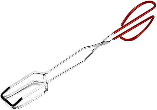 Operitacx Pinzas de tijera de acero inoxidable, pinzas para parrilla, pinzas de tijera extralargas, pinzas de cocina, pinzas para servir bufé,