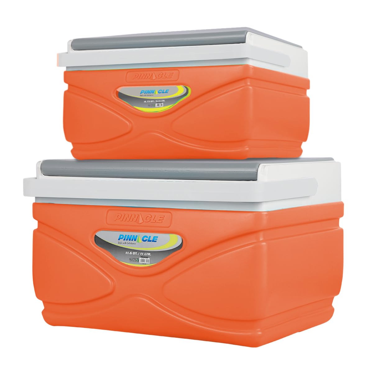 Picnic Cooler – 4.5 Liter Hard Cooler – Coolbox Keeps Contents Cool for 48 Hours – BPA Free Outdoor Cooler – Portable Cooler for Picnics, Grill, Camping (Orange)