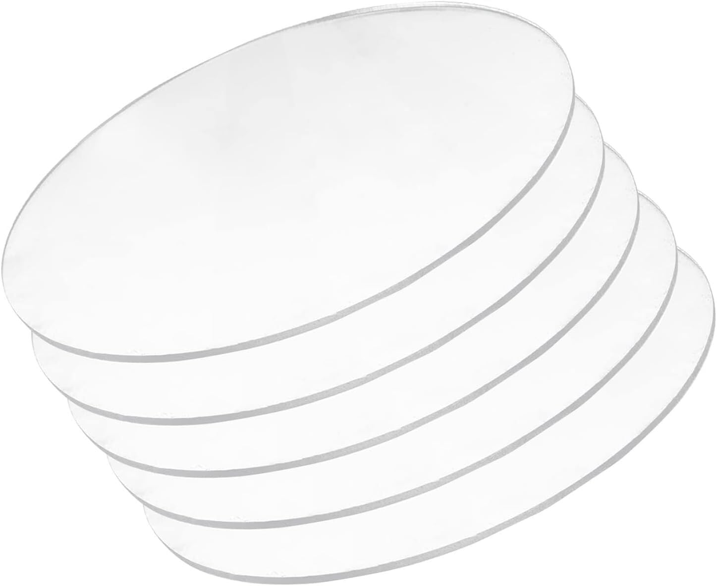 Kyuepong One Color Acrylic Round Discs, Acrylic Round Discs 4Mm Thick 70-100Mm Diameter Pack Of 5(Diameter 70Mm)