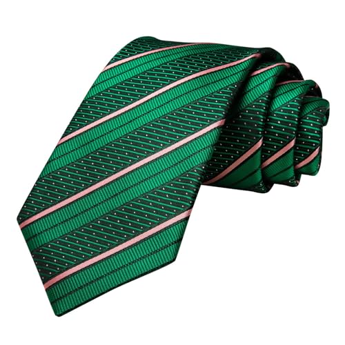 Image of Dubulle Mens Tie Set Solid Paisley Silk Striped Necktie for Men with Cufflinks Tie and Pocket Square