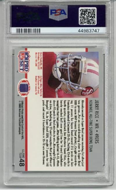 Amazon.com: 1990 PRO SET SUPER BOWL 160#48 JERRY RICE CARD PSA 10 RARE :  Collectibles & Fine Art