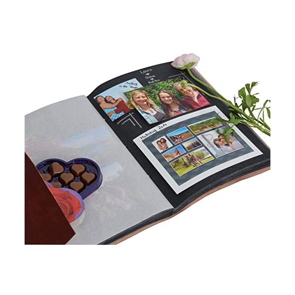 Gusti Fotoalbum Leder - Mila Ledereinband handgeschöpftes Papier Fotobuch Braun Leder – Bild 4