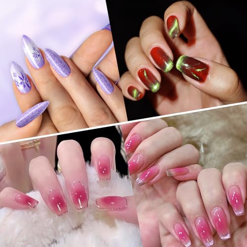 Ptwola 6 Stück Nail Art Werkzeug Magnetstift, Magnet Katzenaugen Nägel Magnet Stick Set DIY 3D Cat Eye Nagellack Magnet Pen Werkzeug Verwendung mit Cat Eye Gel Pulver oder Nagellack