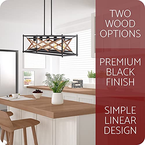 Kira Home Lexington 32″ 5Light Farmhouse Rectangular Kitchen Island