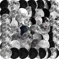Moon Phase Stickers |50Pcs Lunar Phase Waterproof Vinyl Decals for Water Bottles Cup Computer Mobile Phone Skateboard Guitar