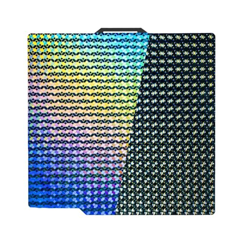 Image of IdeaFormer-3D Smooth Mosaic Ball+Diamond Ball PEA Build Plate for Bambu Lab X2D /X1 /X1C /X1E /P1P /P1S /P2S /A1, Flexible PEA Spring Steel Effect Sheet Holographic Print Bed Platform 257x257mm for Bambu Lab
