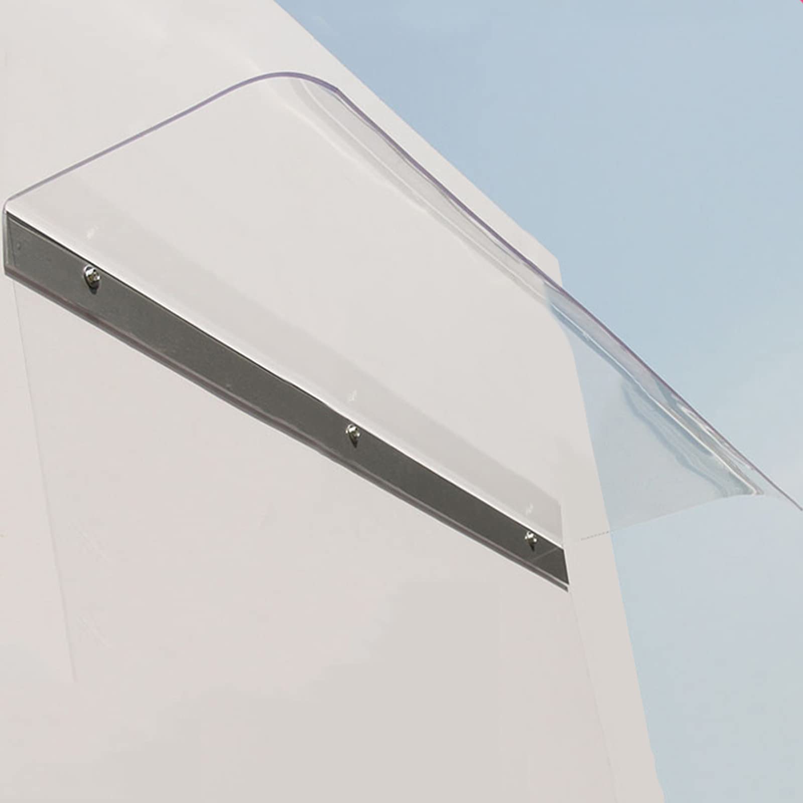 Auvent de porte en polycarbonate transparent pour abri de pluie extérieur