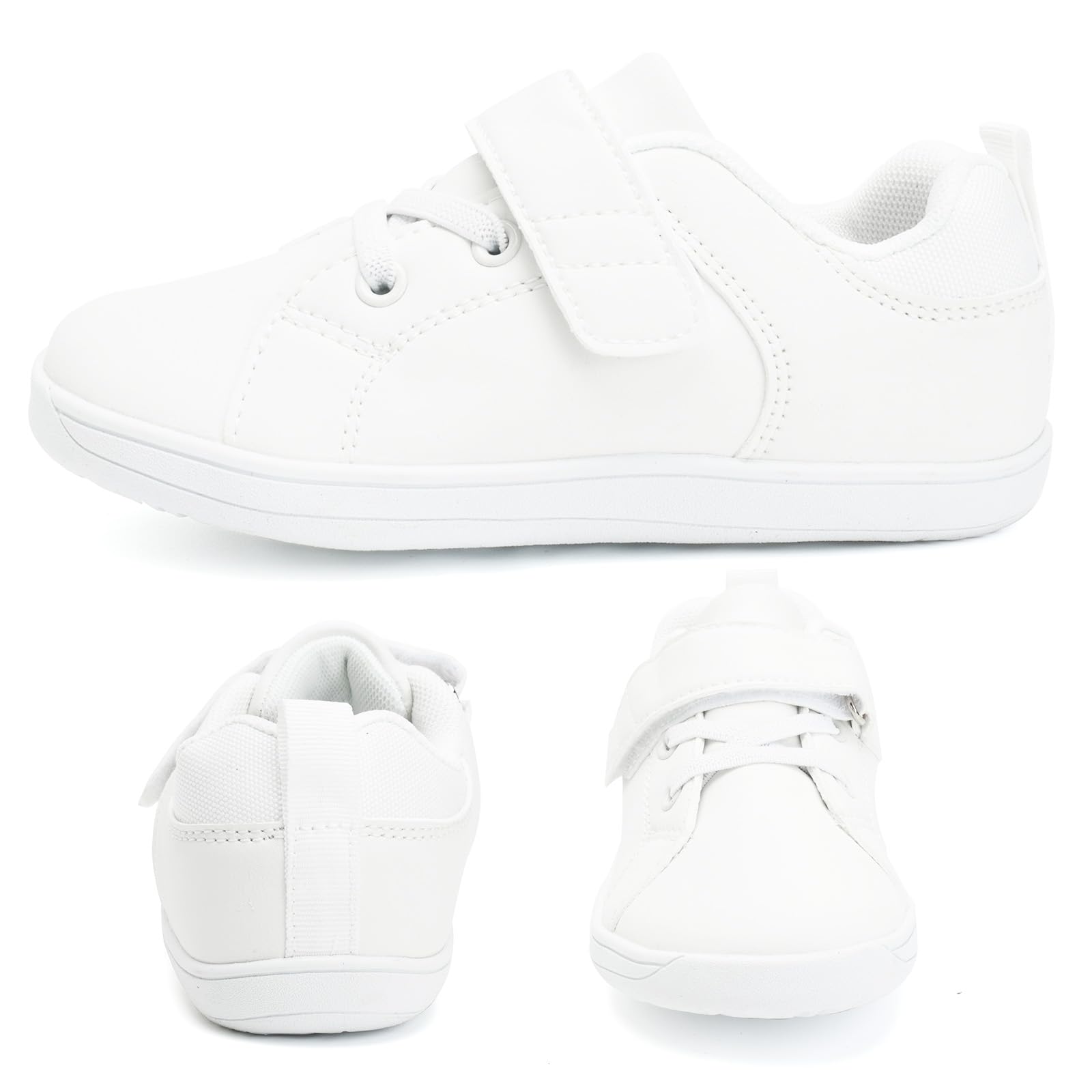 Calzado Descalzos Niños Niñas Amplia para Barefoot Exterior Interio Ligeros y Deporte Transpirables Zapatillas de Trail Minimalistas(Blanco, 26EU)