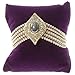 Coussin pour bijoux en velours pour bracelets ou montres (L) 8 x (P) 8 Violett