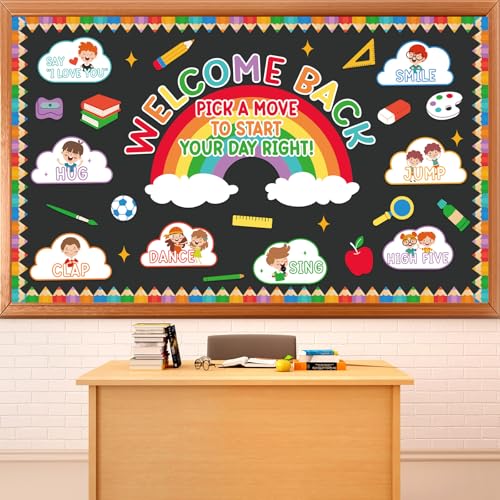 Découpes en papier pommes et nuages pour tableau de classe