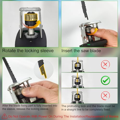 Cordless Reciprocating Saw with 2 Batteries