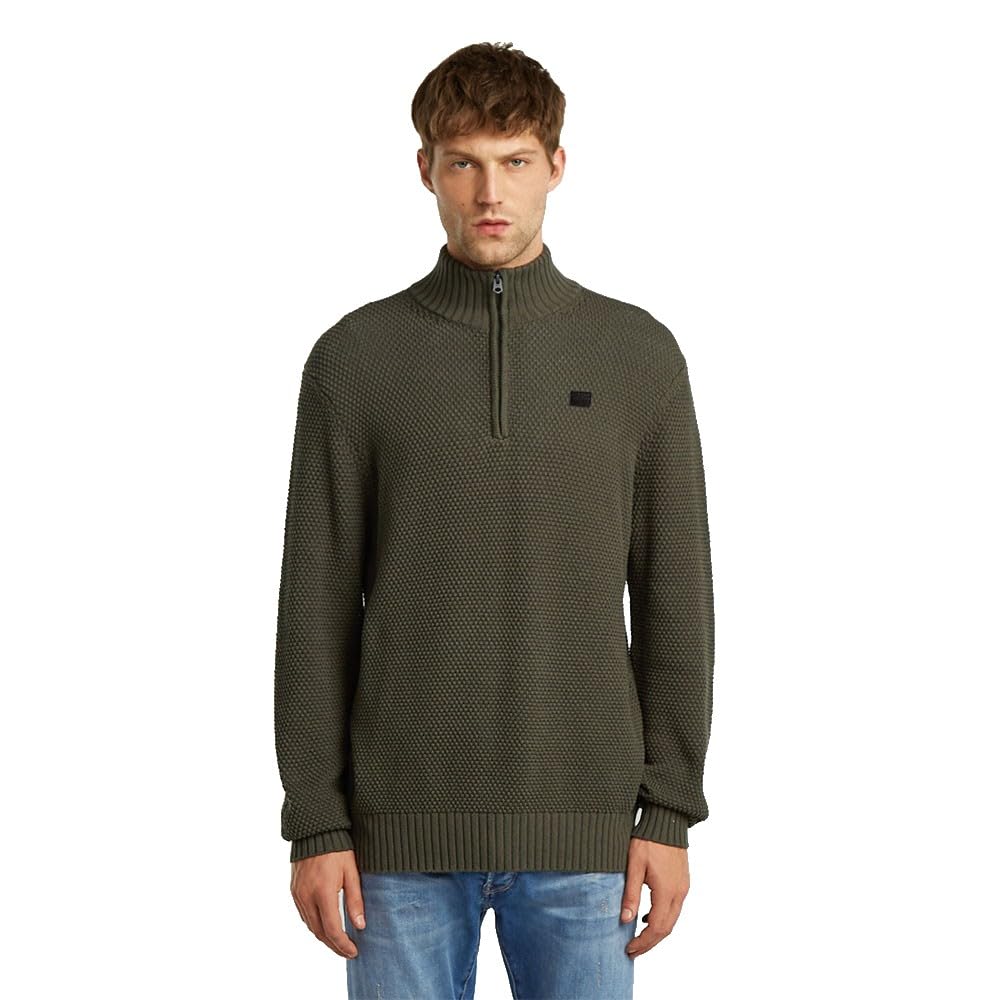 G-STAR Herren Honey Comb Structure Skipper Knit