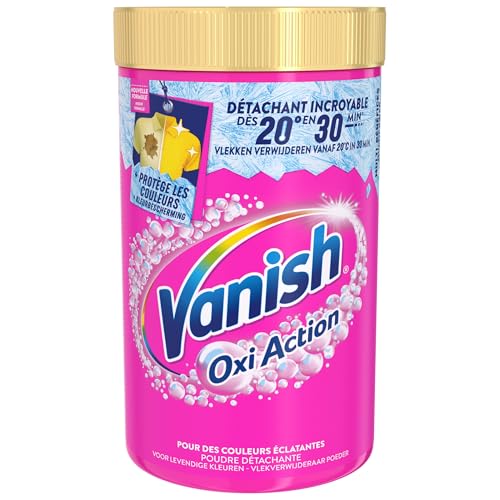 Vanish Oxi Action Booster de Lavage Détachant Textile et Anti-décoloration Poudre efficace dès 20° - Pot de 1410g