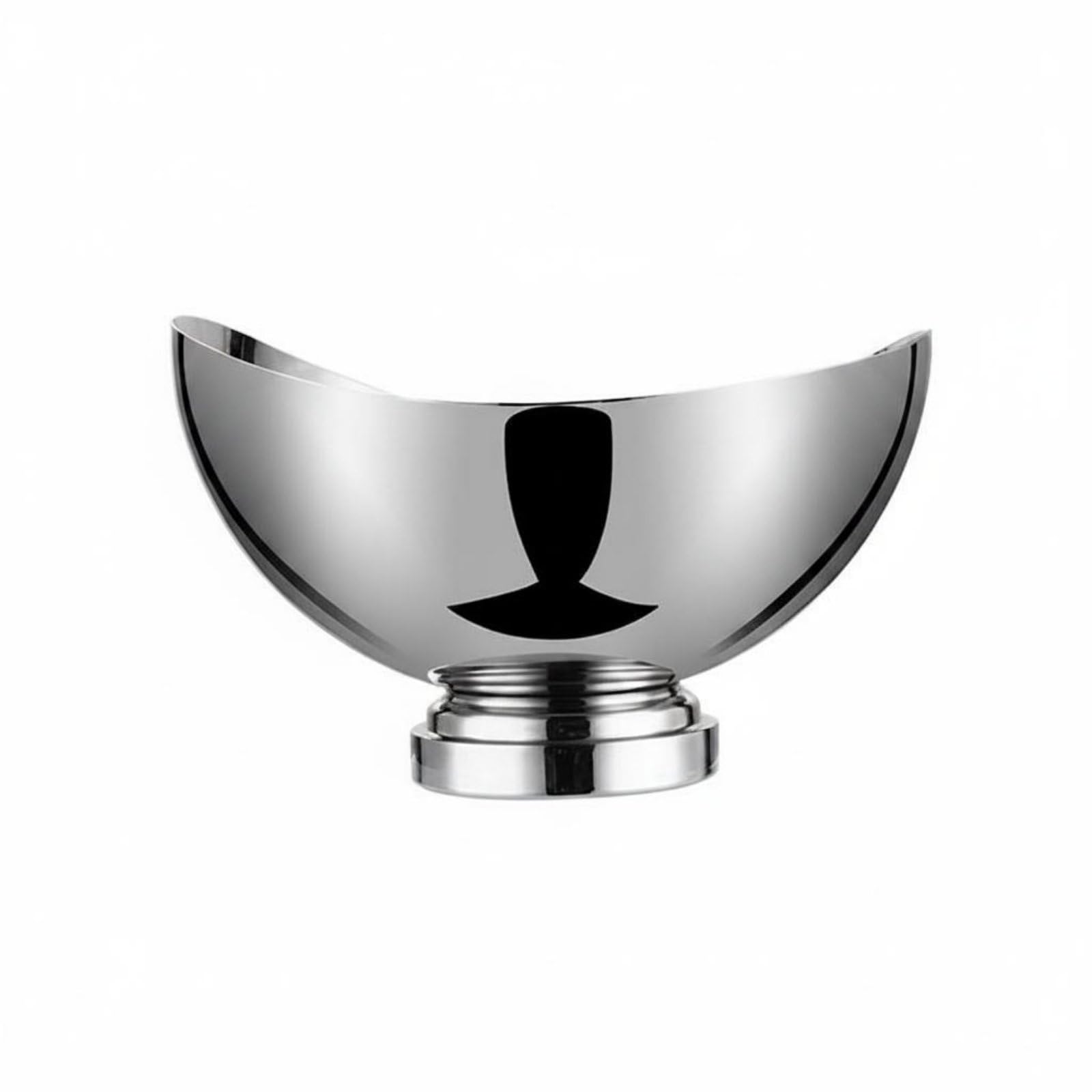 Cubitera de Champán Cubo de Hielo de Botellas Cubeta para Bebidas con Apertura Ancha para Llenar y Exhibir y Base de Pedestal Adecuada para, Plata, Yuanbao Nórdico