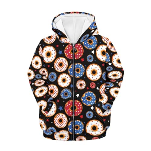 Modysero Kids Loose Fit Spring Fall Long Sleeve Zip Up Hoodie for Boys Girls Hooded Sweatshirt with Pocket