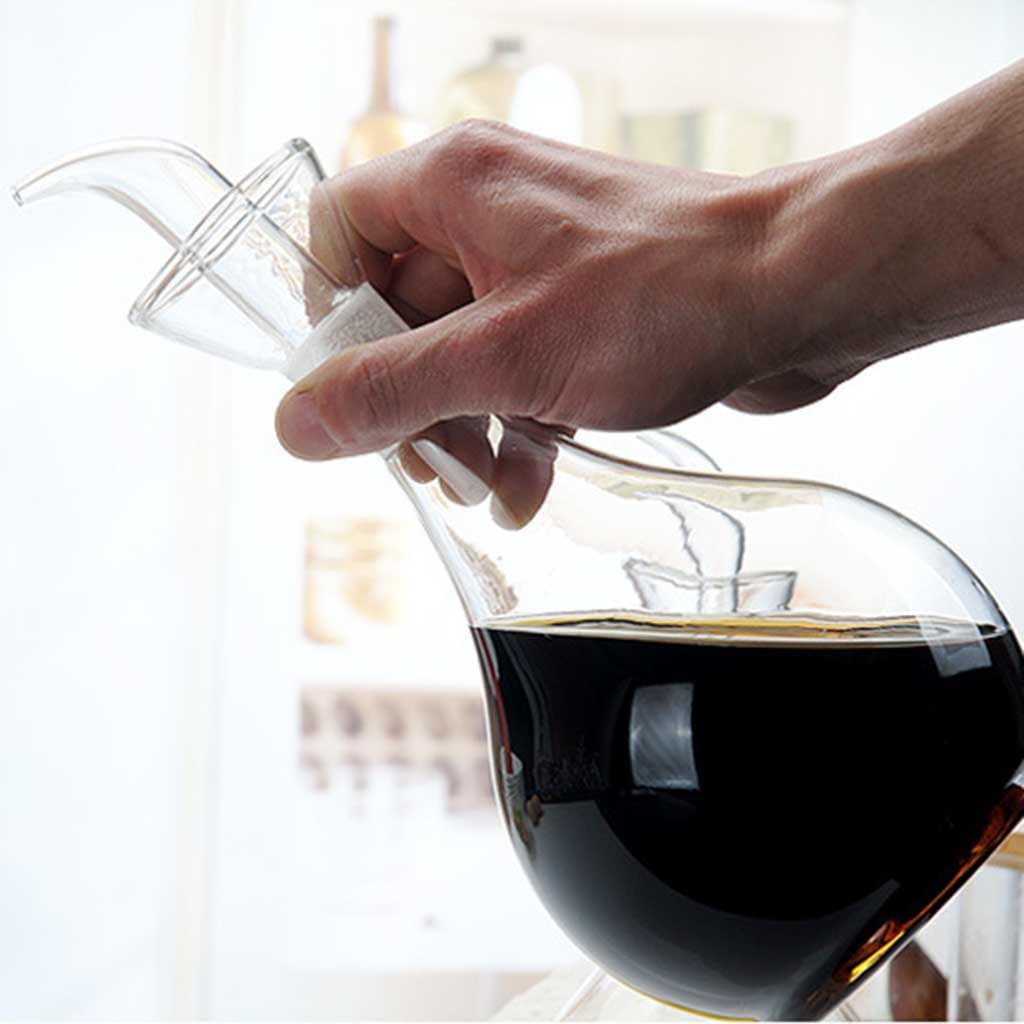Botella de Vidrio dispensador de Aceite y vinagre, Dispensador de Aceite y vinagre de Vidrio borosilicato antigoteo (400 ml y 850 ml)(400ML)