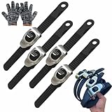 ZBAD1 Grip Lock Strap, Z Bad 1 Ultimate Heavy-Duty Grip Lock Strap, Adjustable Metal Ratchet Buckle and Super-Strong Flexi Straps, with Labor Gloves, Versatile, Reusable, for Secure Anything (4 pcs)