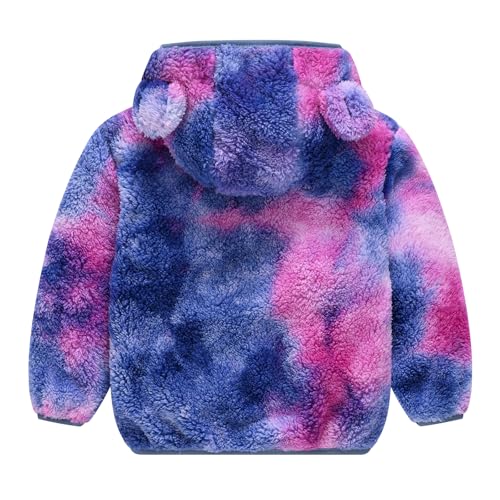 AIWUHE Toddler Boys Girls Hooded Jacket Fleece Hoodie Winter Warm Solid Color Teddy Coat Zip-up Bear Ear Sweater Fall Clothes2