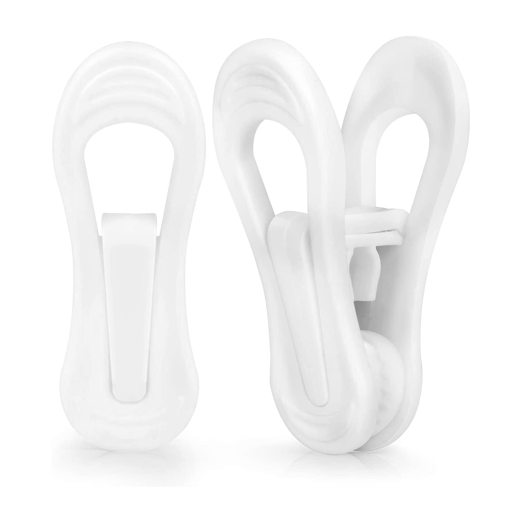 Lodokdre White 40Pcs Plastic Hanger Clips, Clips For With Slim-Line Clothes Finger Clips Washing Line Laundry Pegs