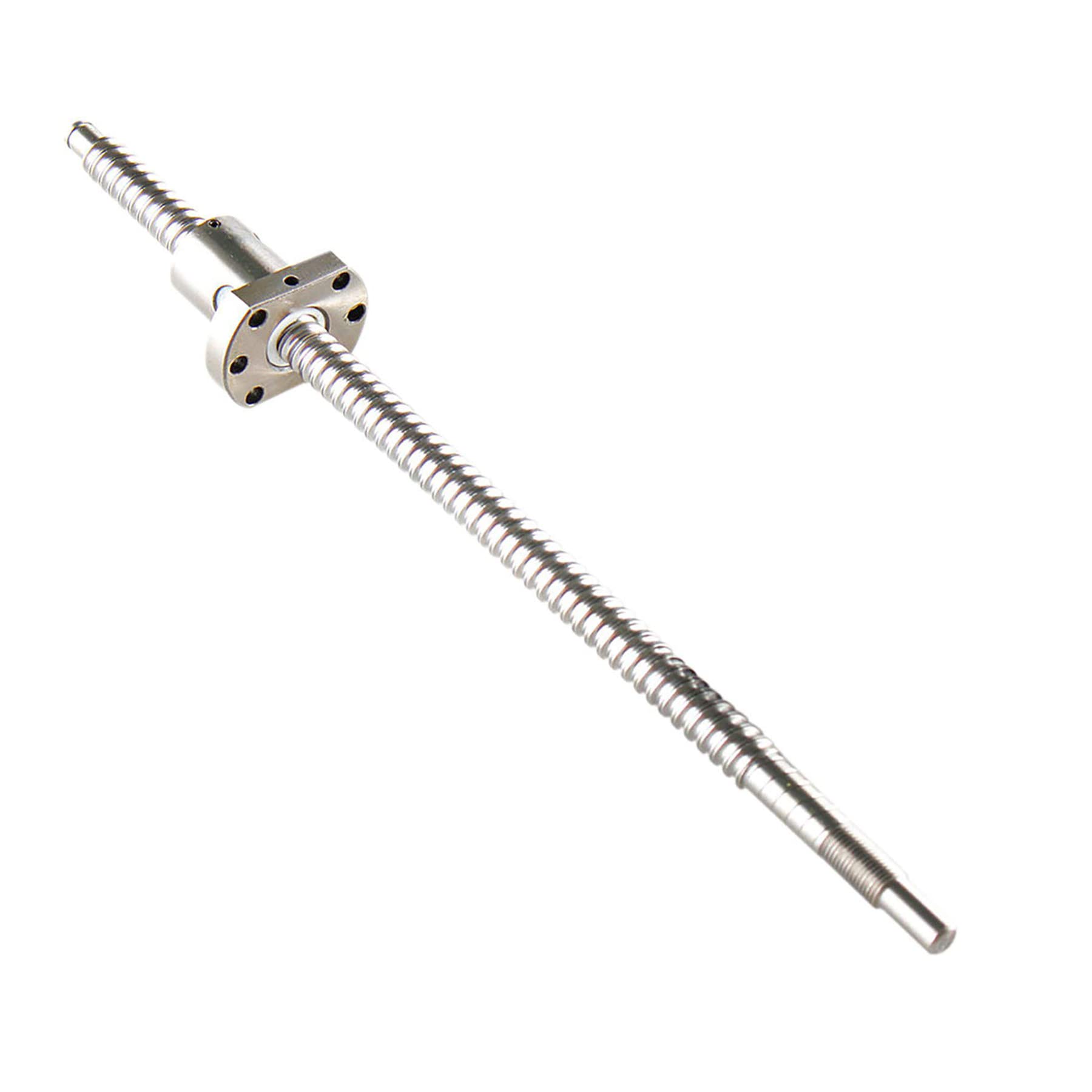 SFU1605 Husillo de bolas de 650 mm, tornillo de husillo de bolas enrollado sin juego sin soportes laterales para CNC 3D Printer Z Axis, plata