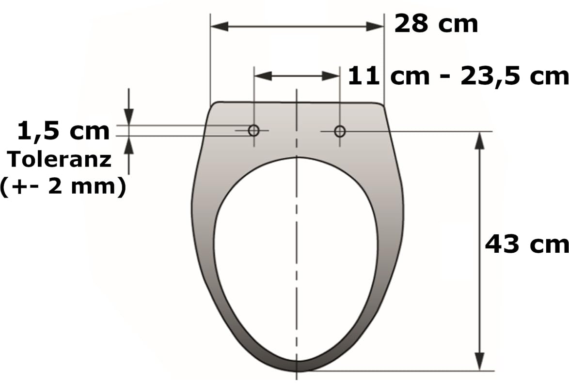 Toilettensitzerhöhung, 3-Fach höhenverstellbar von FabaCare, 15 cm mit Deckel und Armlehnen, stabile Ausführung bis 130 kg, Wechsel System 6cm,12cm, 15cm