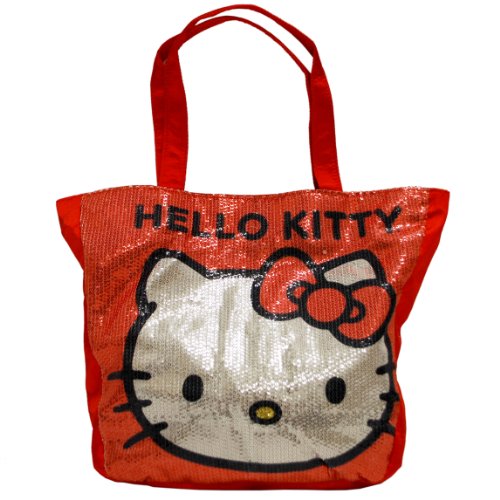 Hello Kitty 13x12" Red Sequin Tote Bag