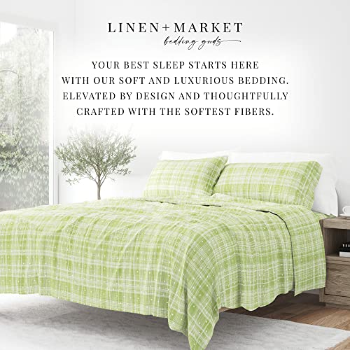 Linen Market Double-Brushed Patterned Microfiber King Sheet Set 4 Piece, Oeko-TEX Certified Ultra Soft & Wrinkle-Free - Image 2