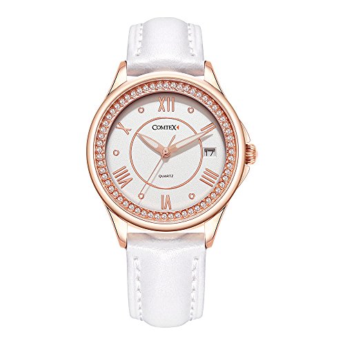 Preisvergleich Produktbild Comtex Damen Uhr Analog Quarz mit Leder Armband TSYL140063-5