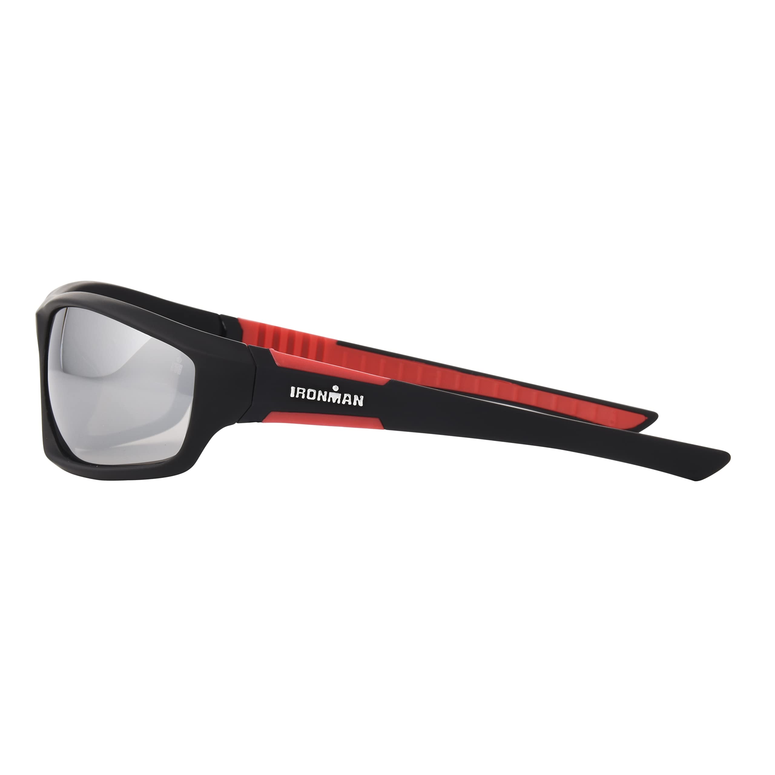 Ironman Dextro - Gafas de sol deportivas envolventes para hombre, color negro, 65 mm