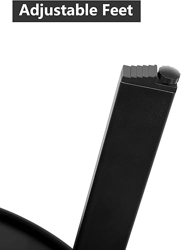 Miniatura 5 de Mesa de centro para patio, mesa redonda de acero de metal para exteriores, resistente a la intemperie, antioxidante, mesa para exteriores (negro)