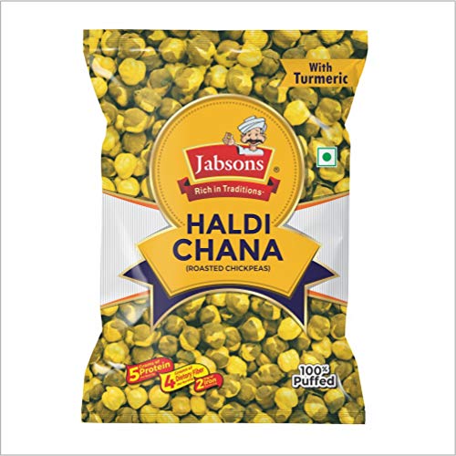 Jabsons - Roasted Chana Chickpeas (3 pack), 200g x 3 (Turmeric)