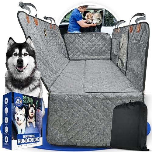 ZooNice Hundedecke Auto Rückbank [Wasserabweisend, Kratzfest & mit Seitenschutz] | Premium Autoschondecke & Rücksitzschutz | Universal Car Seat Cover für Hunde im Auto & SUV