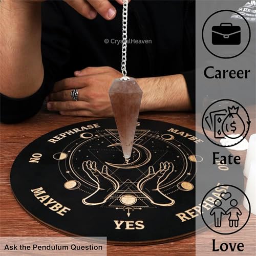 Image of Strawberry Quartz Pendulum Dowsing Tool - Natural Crystal Pendulum for Spiritual Guidance - Premium Dowser Pendulum for Accurate Divination and Energy Healing - Perfect for Energy Healing and Chakra Balancing - Handcrafted with Precision and Elegance