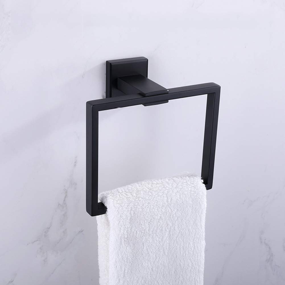 Toallero Anillo de Toalla Montado en la Pared Estilo Cuadrado Toalla de baño de Titular de la Toalla Colgador de Toallas for Cocina Hoteles Baño Estante del Inodoro