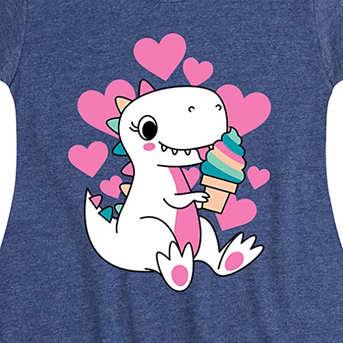 Instant Message - Ice Cream Dinosaur - Toddler & Youth Girls Fit & Flare Dress3