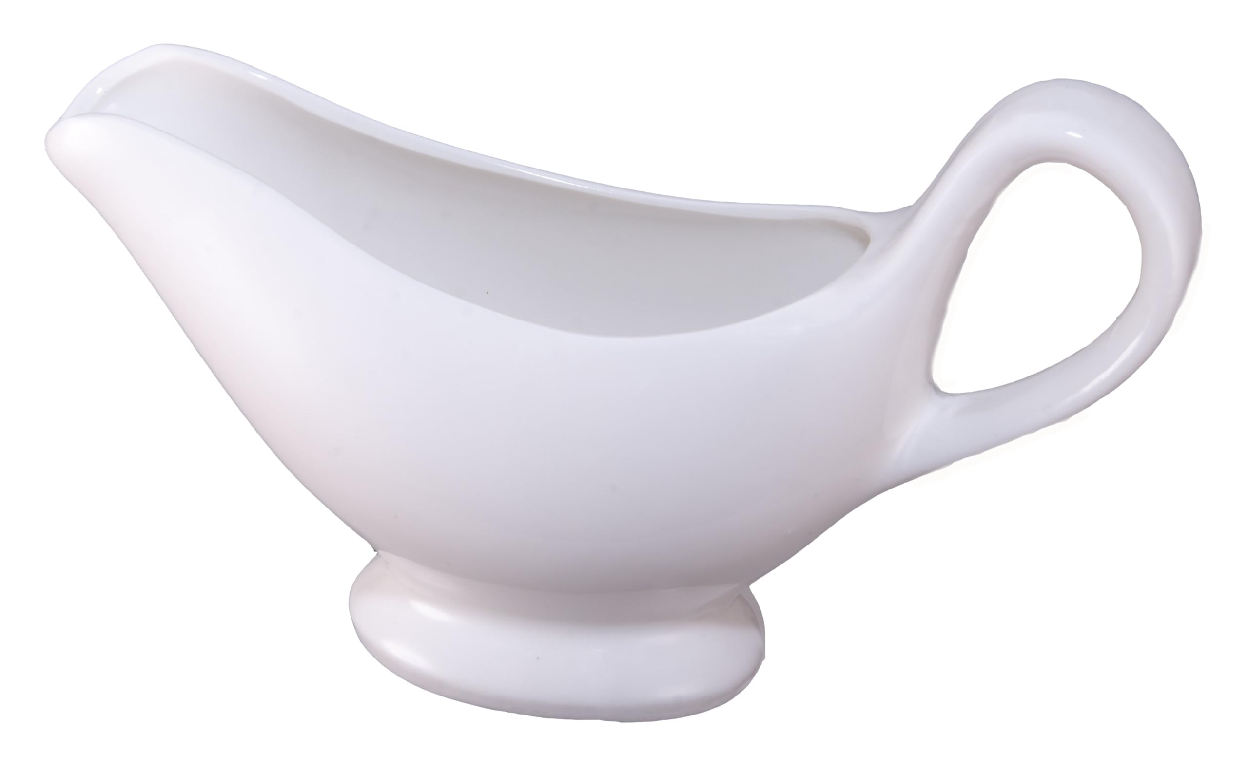 Gravy Boat, 9.4 oz Sauce Boat, 280 ml Gravy Bowl, Ceramic Serving Dish, White Dispenser