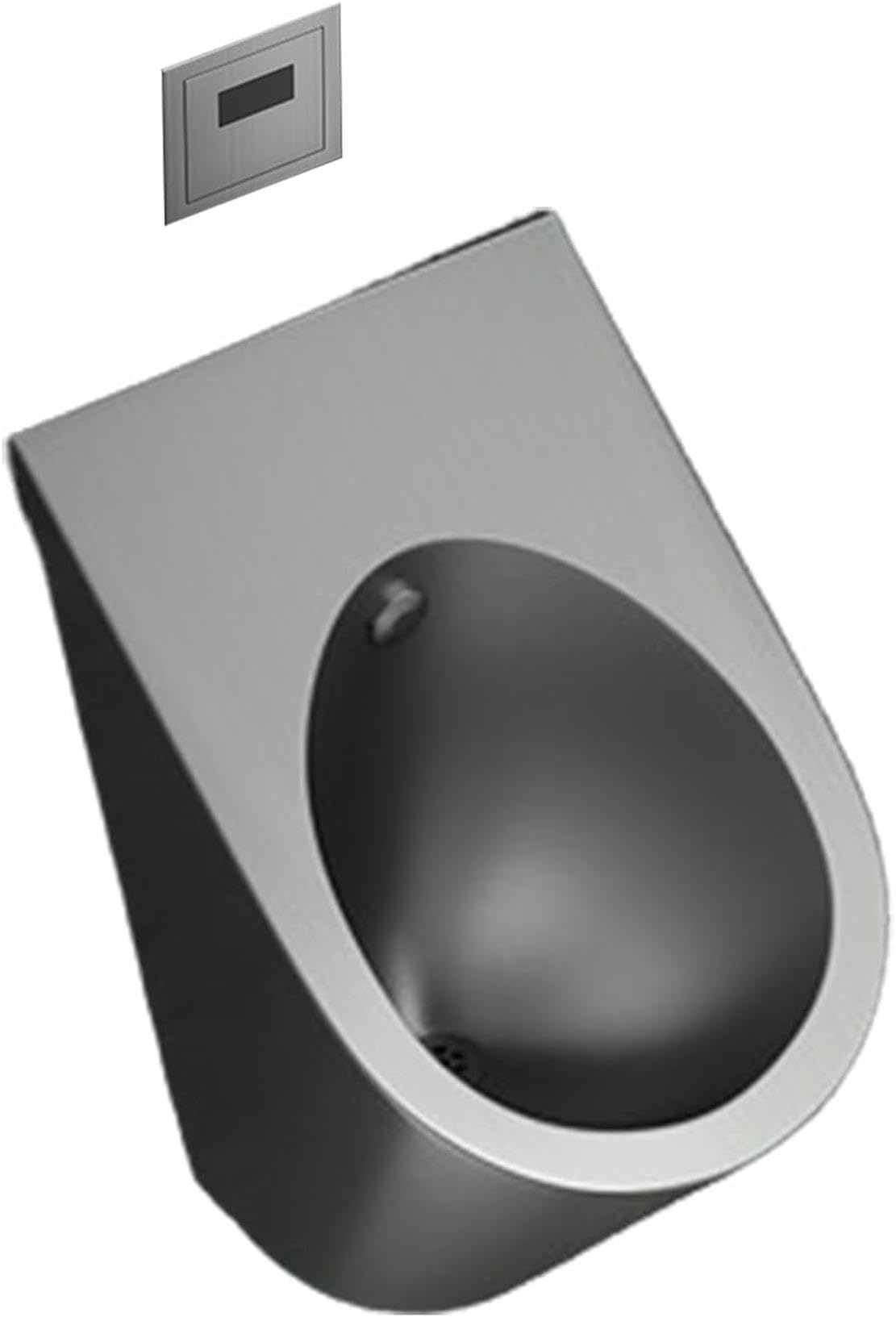 XBTGS Orinatoio con sensore da parete in acciaio inox, per uso commerciale, a prova di schizzi d'acqua, con sistema di scarico automatico, ideale per bagni pubblici e sanitari, grigio, grigio