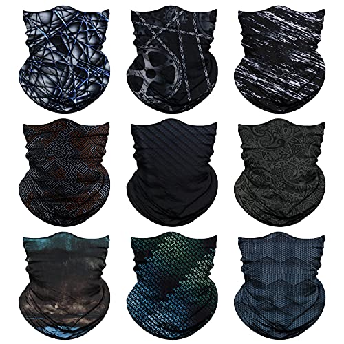 Image of Venswell Neck Gaiter Face Mask Men Women,Seamless Bandana Rave Face Cover Scarf Mask,Balaclava,Headband, Head Wrap,Headwear