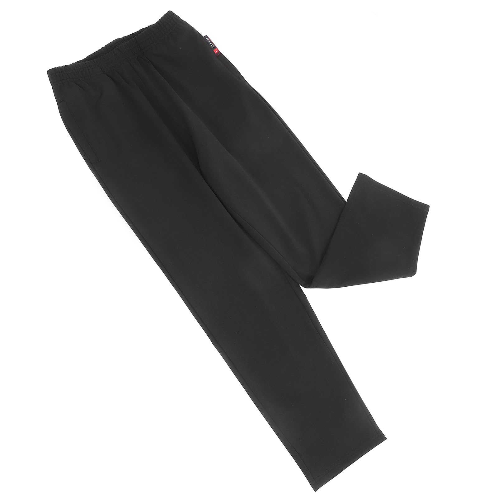 Schwarze Kochhose für Herren aus Atmungsaktiver Baumwolle mit Elastischem Bund und Hoher Strapazierfähigkeit für Verschiedene Küchensituationen