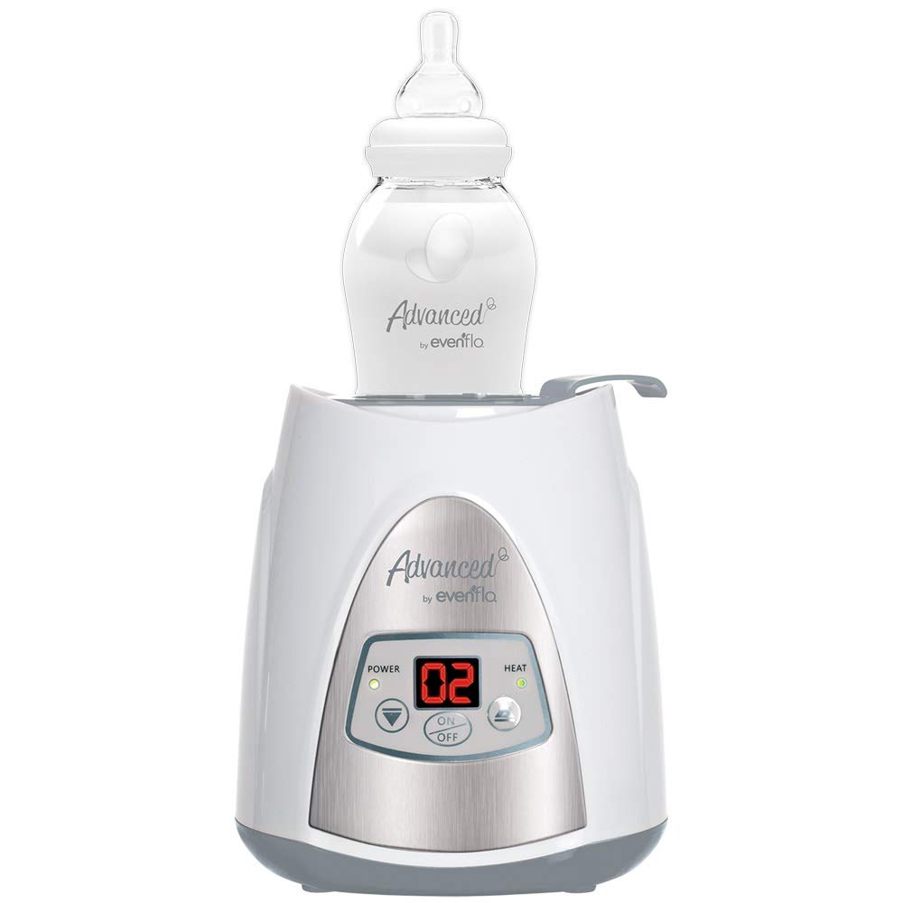 Evenflo Advanced Calentador de Biberones Digital, Sistema de Apagado Automático, Pantalla Digital con Temperatura Ajustable, Compatible con Biberones de Cuello Ancho y Estándar, Libre de BPA Bebé