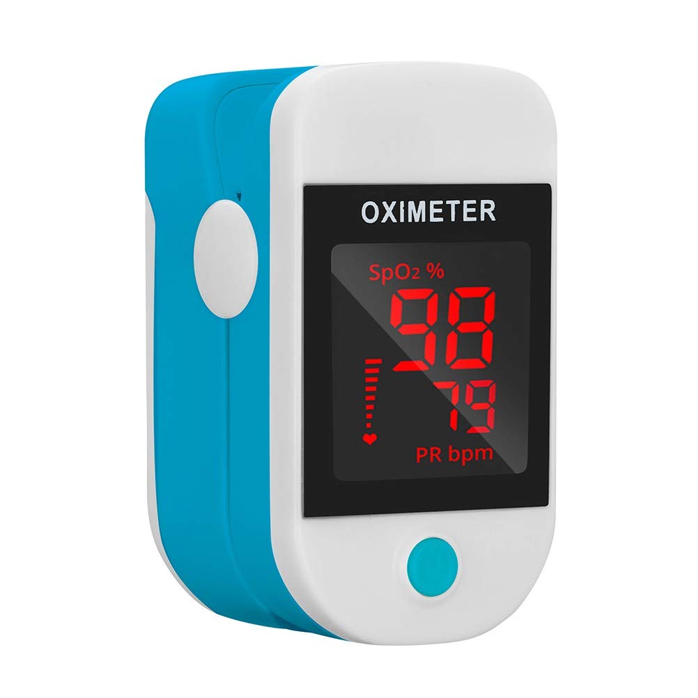 Pulsossimetro da Dito,Portatile Saturimetro con Display LED Ossigeno Saturimetro Monitoraggio Cardiofrequenza per Saturazione di Ossigeno e Frequenza del Polso