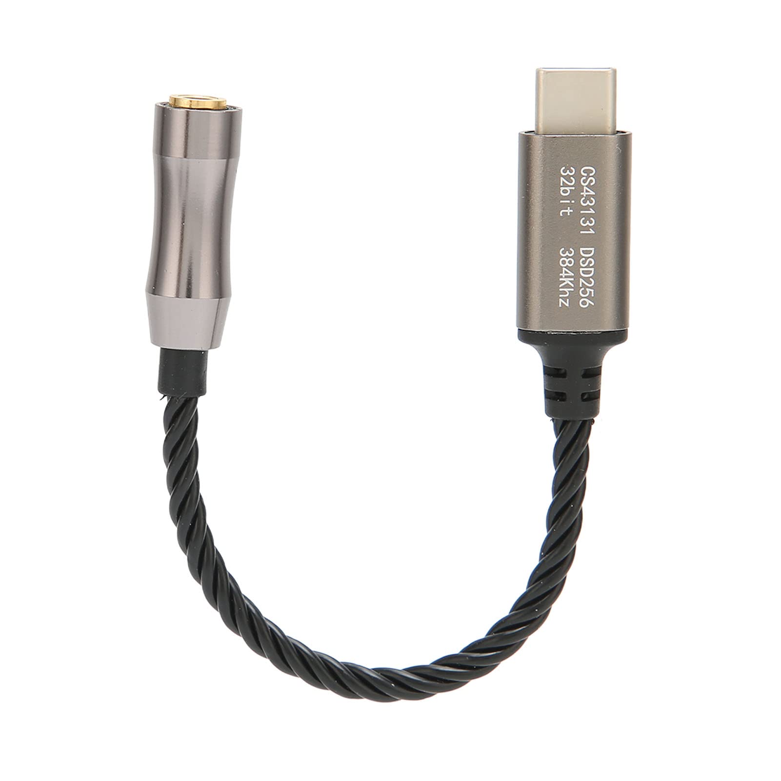 Cable Adaptador de Amplificador de Auriculares Tipo C a 3,5 Mm de Alto Rendimiento para PC con, Chip de Decodificación CS43131, Reproducción de Música de Alta Definición de 32 Bits/384 KHz