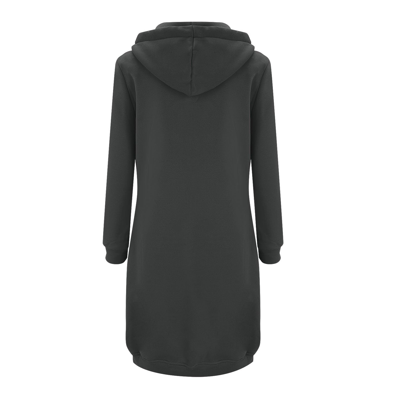 Felpa con cappuccio da donna, lunga, con cappuccio, casual, comoda felpa
