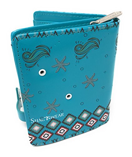 Shag Wear Mermaid Garden Small Zipper Women's Wallet (Teal)3