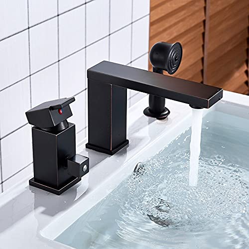 Robinet de bassin de cuisine idéal pour évier moderne mitigeur bronze noir sur pont