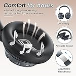 BERIBES Upgraded Hybrid Active Noise Cancelling Headphones with Transparent Modes,70H Playtime Bluetooth Headphones Wireless Bluetooth with Mic, Deep Bass,3.5MM Cable,Soft-Earpads,Fast Charging-Black - Image 2