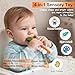 Baby Teething Toys Silicone Carrot Rabbit Hollow Teething Tubes -Sensory Chew Toys Over 3 Months - Teether Straws for Teething Relief -BPA Free Infant Toys Baby Shower Gifts Baby Essentials (1)