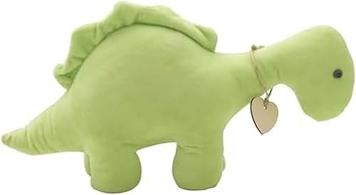 Elements Tope de puerta de dinosaurio verde de tela pesada de felpa, 12.2 x 4.33 x 6.89 pulgadas