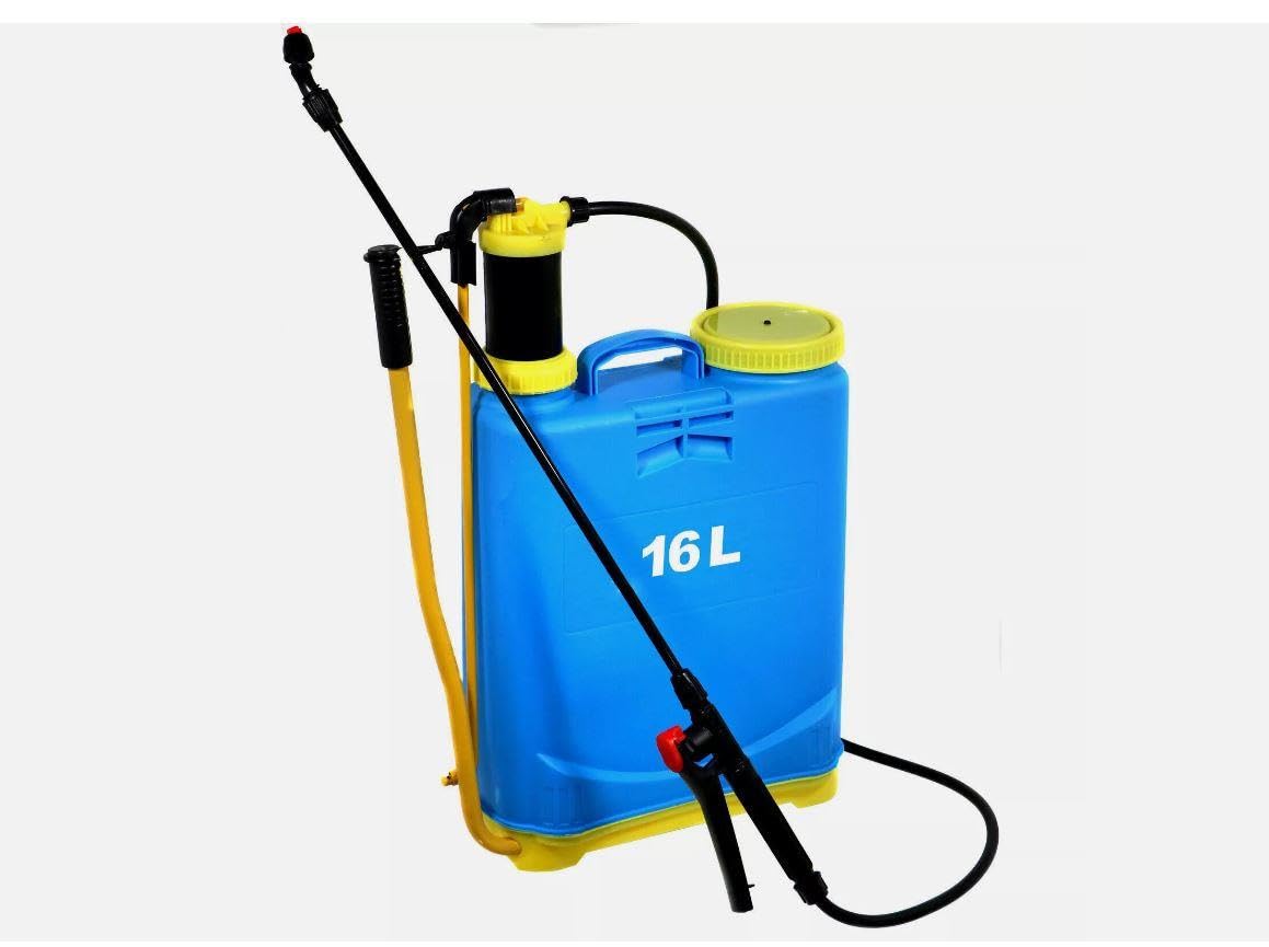 VIVAAS 16 Litre Manual Bottle Knapsack Sprayer Backpack Pressure Garden Weed Killer Sprayer With Lance Adjustable Spray Nozzles Portable Manual Hand Pump Action Power Washer Home Crop Chemical